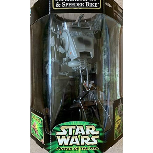 Star Wars Power of the Jedi IMPERIAL AT-ST SCOUT WALKER & PAPLOO on SPEEDER BIKE Hasbro C-029A Star Wars Power of the Jedi IMPERIAL AT-ST SCOUT WALKER & PAPLOO on SPEEDER BIKE Hasbro C-029A